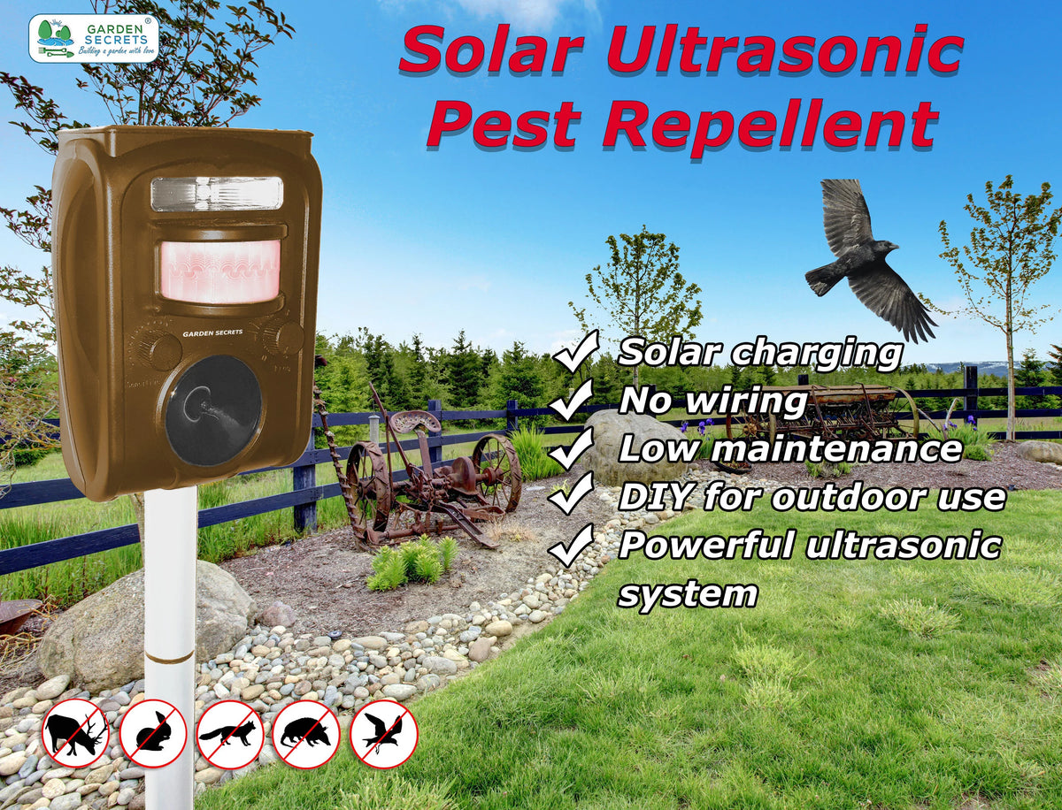 Compact Solar Ultrasonic Animal Repellent T497832