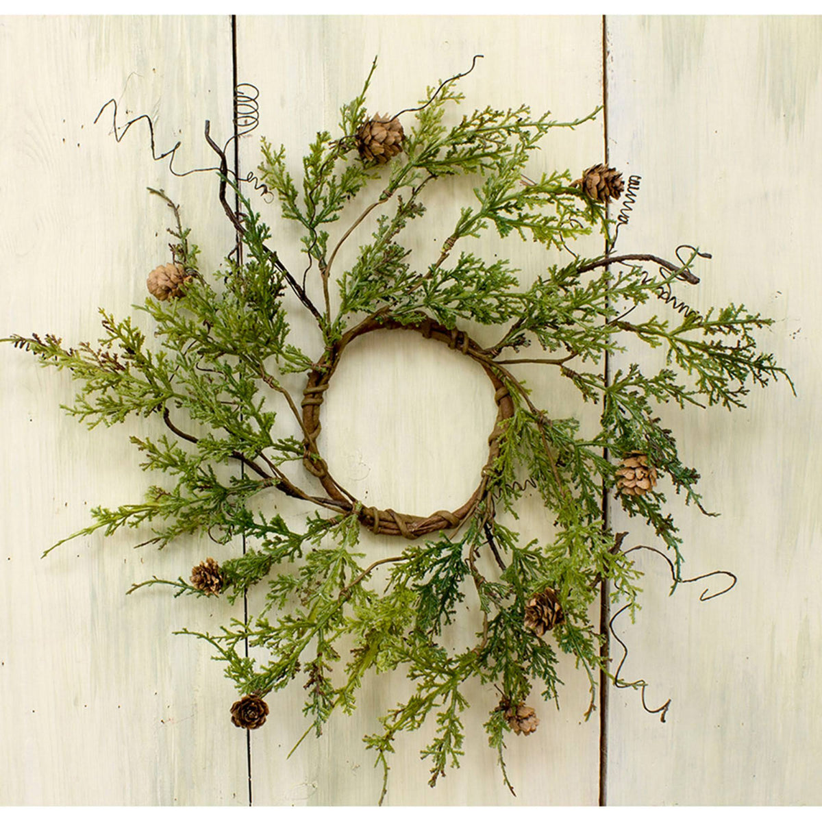 Olive Green Cypress Large Candle Ring Set of 4 Q1172