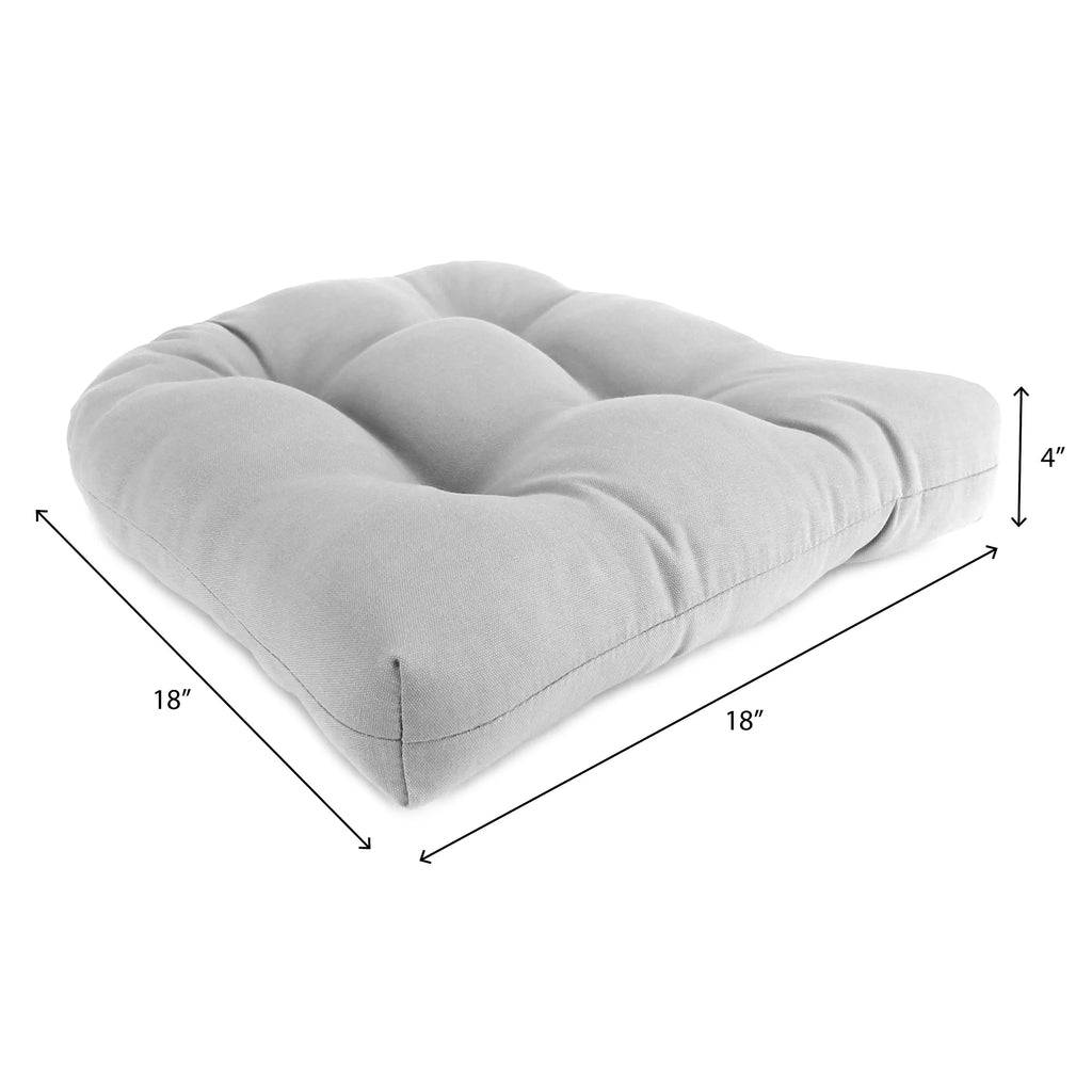 Grey Floral Square Tufted Outdoor Wicker Seat Cushion 2 Pack A336