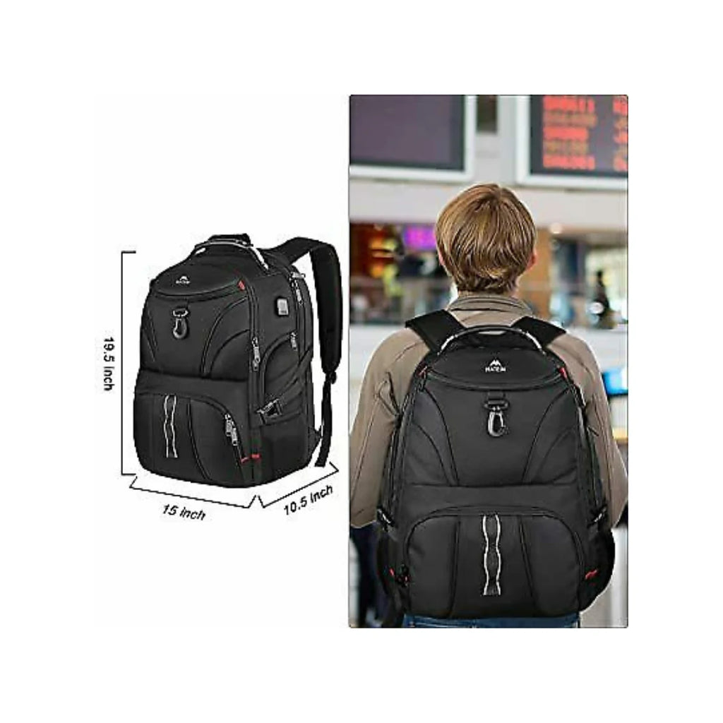 Black 45L Anti-Theft Travel Laptop Backpack V7266
