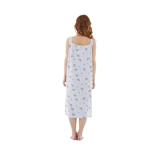 100% Cotton Sleeveless Nightgown F8175
