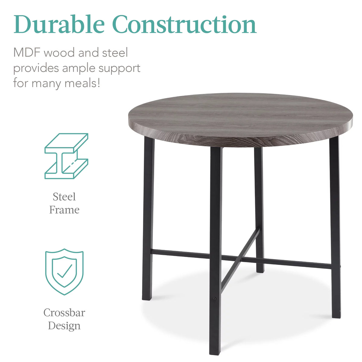 5-Piece Round Counter Height Dining Set with 4 Chairs E557