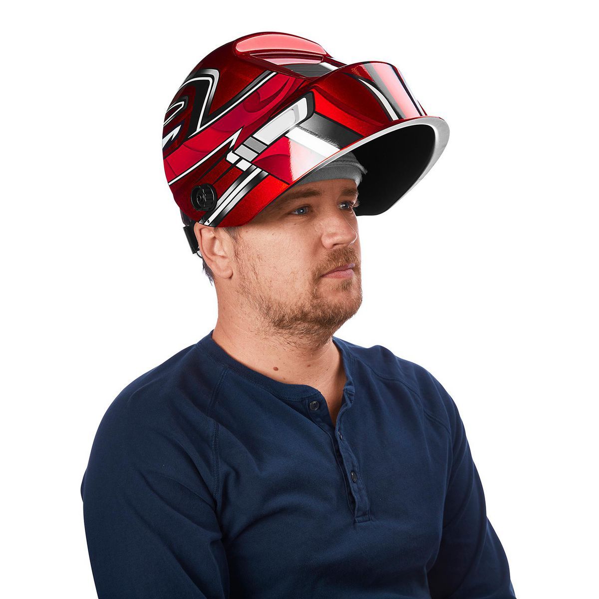 Red Auto-Darkening Welding Helmet D258378