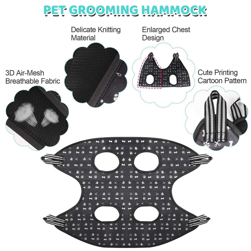 Pet Grooming Hammock Harness with Nail Clippers Trimmer Nail File F26050