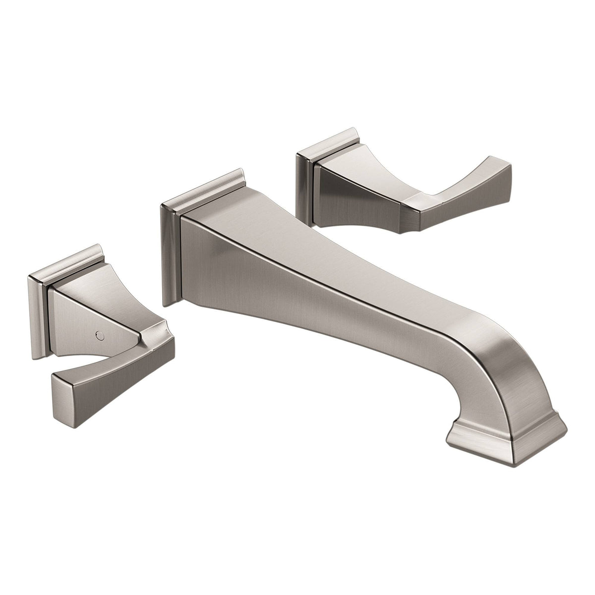 Two Handle Wall Mount Bathroom Faucet Trim Stainless N62346