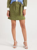 Women’s Paperbag Waist Mini Skirt D1432