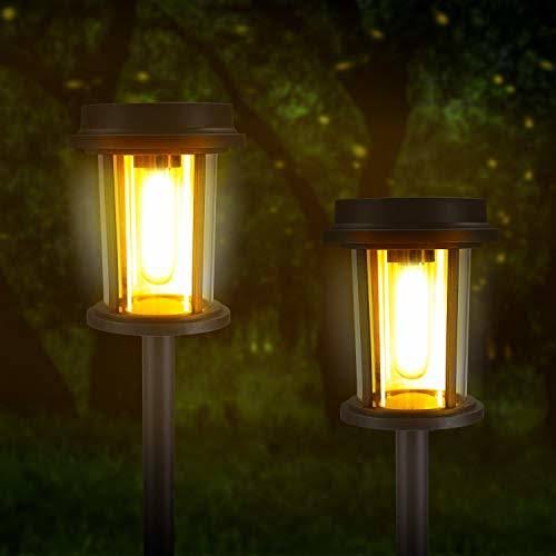 Warm Yellow Solar LED Pathway Lights Q1149