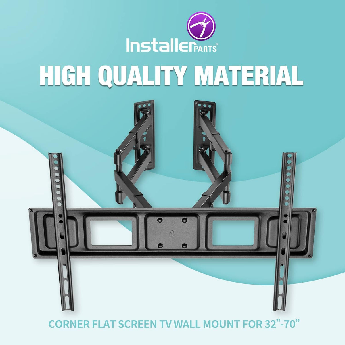 TV Corner Mount with Dual Extension Arm, Heavy Duty LCD LED TV Monitor M840
