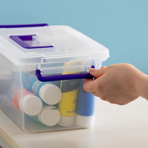 6 Pack Clear Plastic Storage Bins with Lids T790