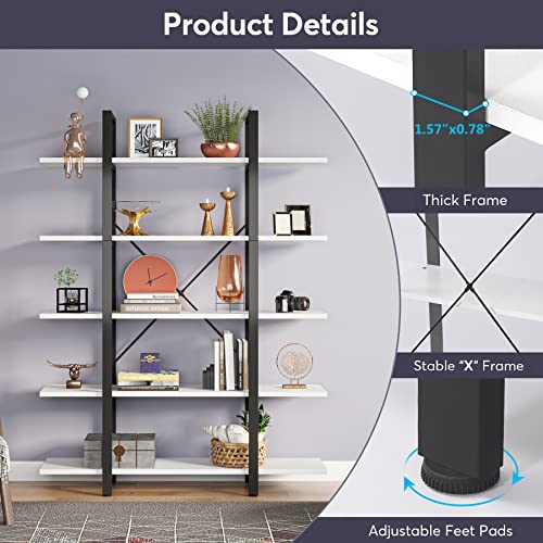 5-Tier Black Bookshelf K10308