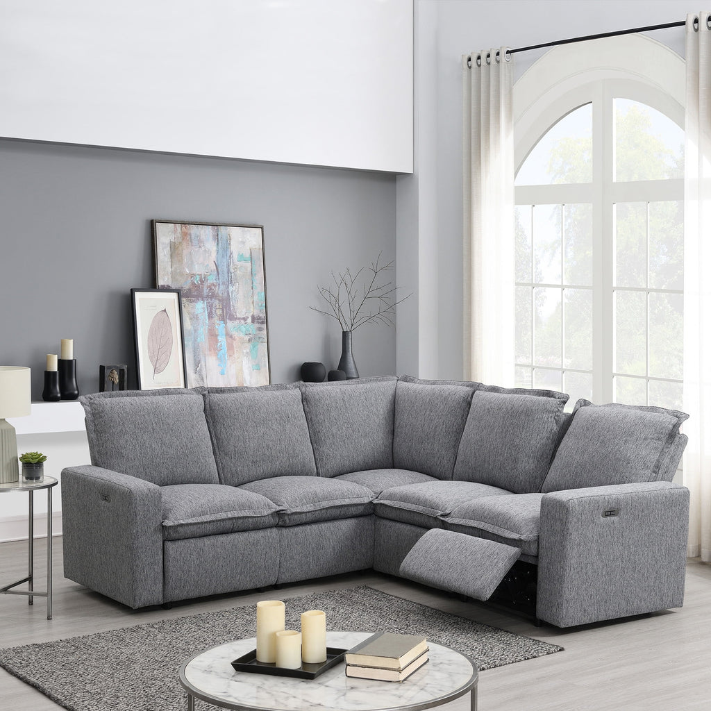 Gray Power Recliner Sofa Set L6016