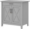 Cape Cod Gray Secretary Desk with Keyboard Tray and Storage Cabinet Y4655