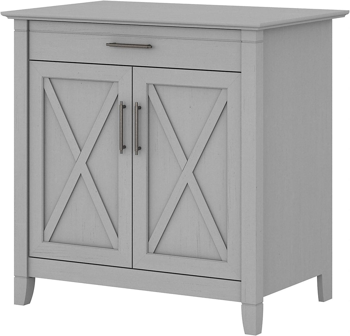 Cape Cod Gray Secretary Desk with Keyboard Tray and Storage Cabinet Y4655