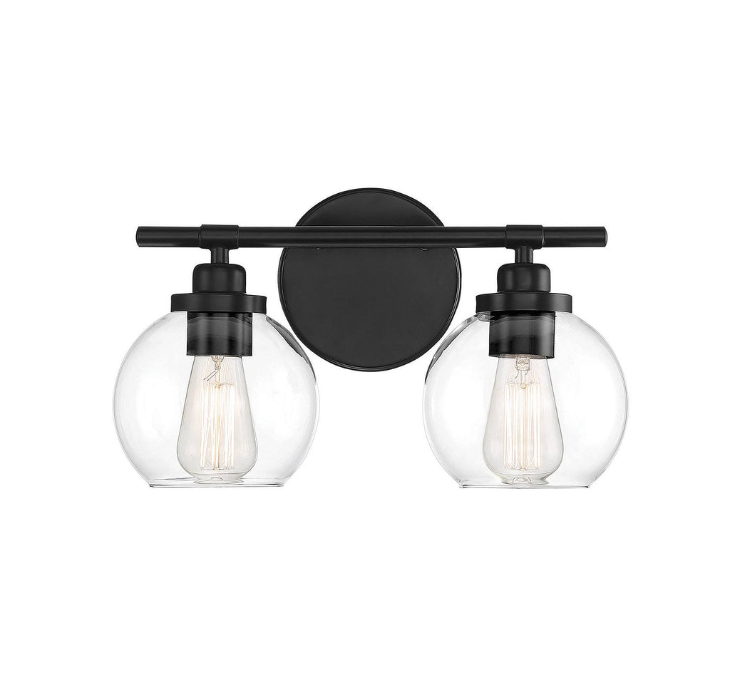 Matte Black 2 Light Bath U1277