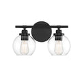Matte Black 2 Light Bath U1277