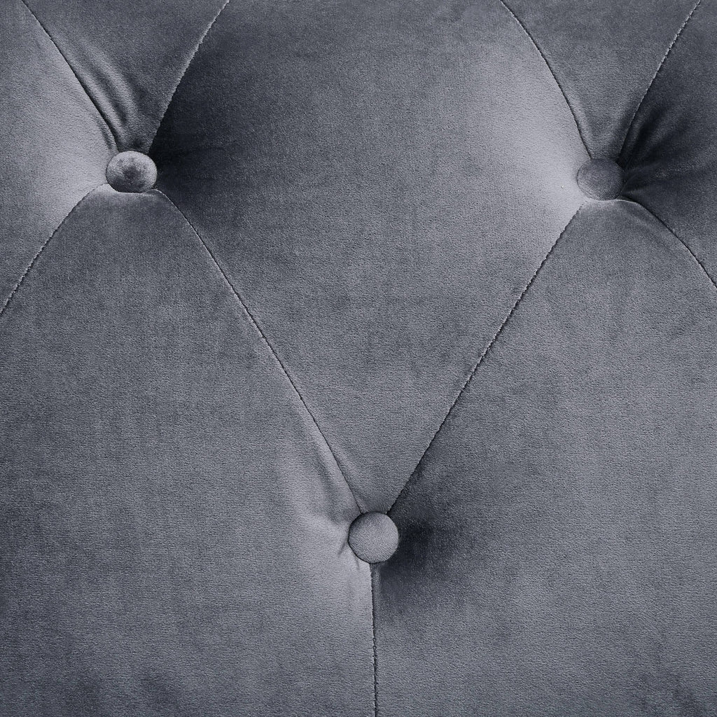 Black Tufted Fabric Chair B751