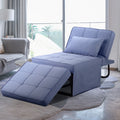 Dark Blue Linen Convertible Sofa P6352