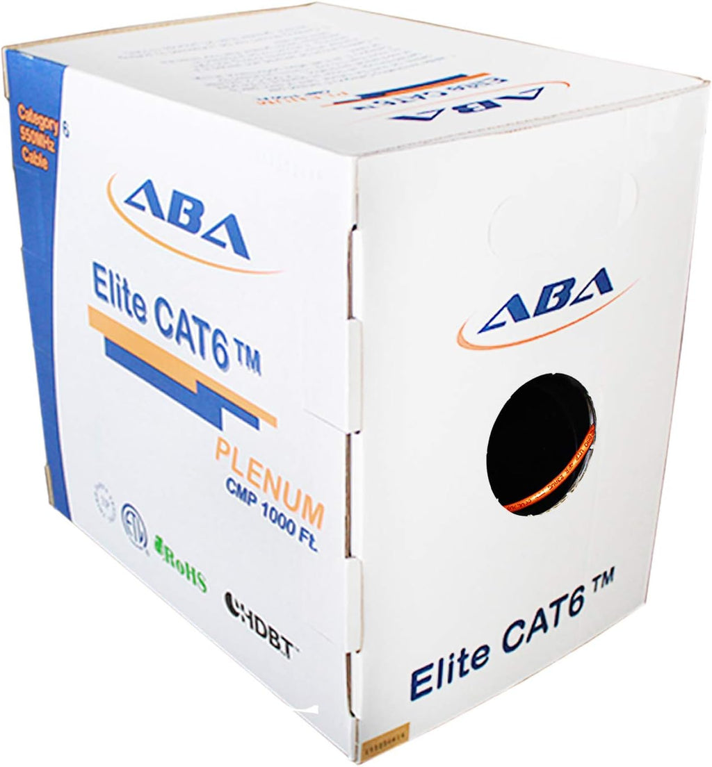 Green Plenum Ethernet Cable 1000ft UTP 23AWG Solid Bare Copper Y323