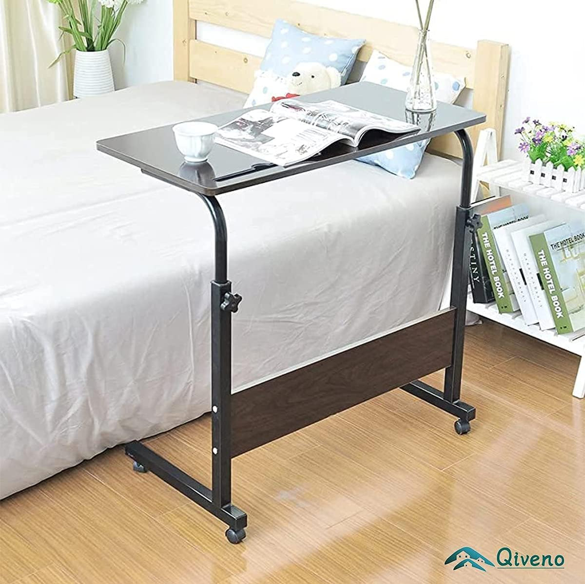 Height Adjustable Sofa Side Table with Wheels F217