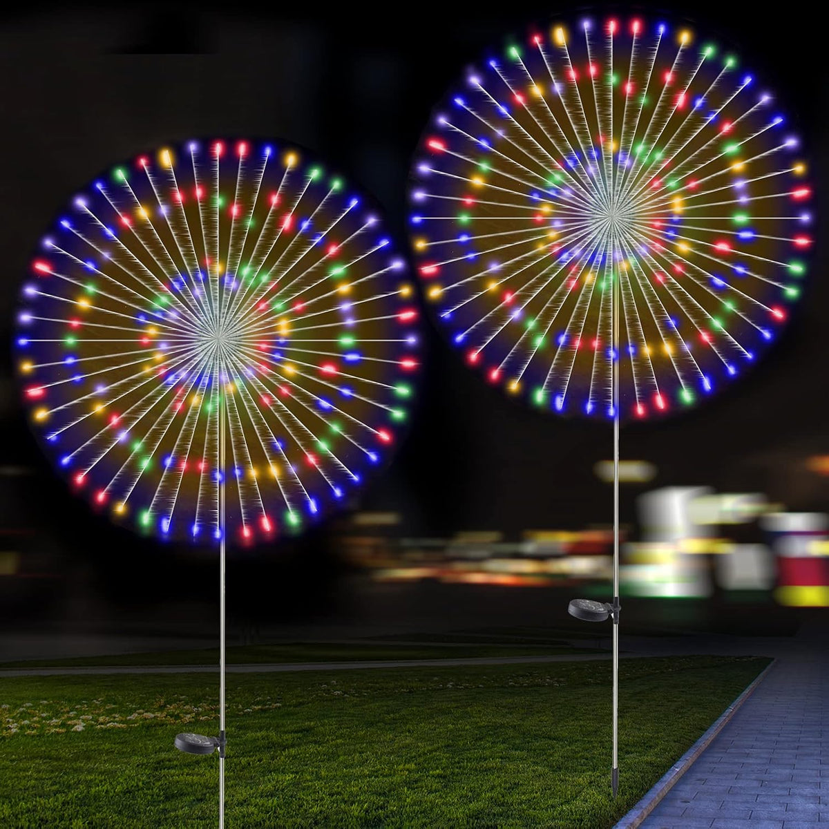 Solar Firework Light 120 LED Copper Wires String DIY Landscape Light Z576