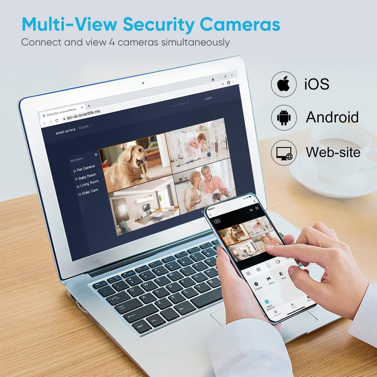 2PCS 1080P Indoor WiFi Security Camera with 2-Way Audio N490995