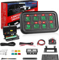 8 Gang Switch Panel with Label Stickers and Harness S75750