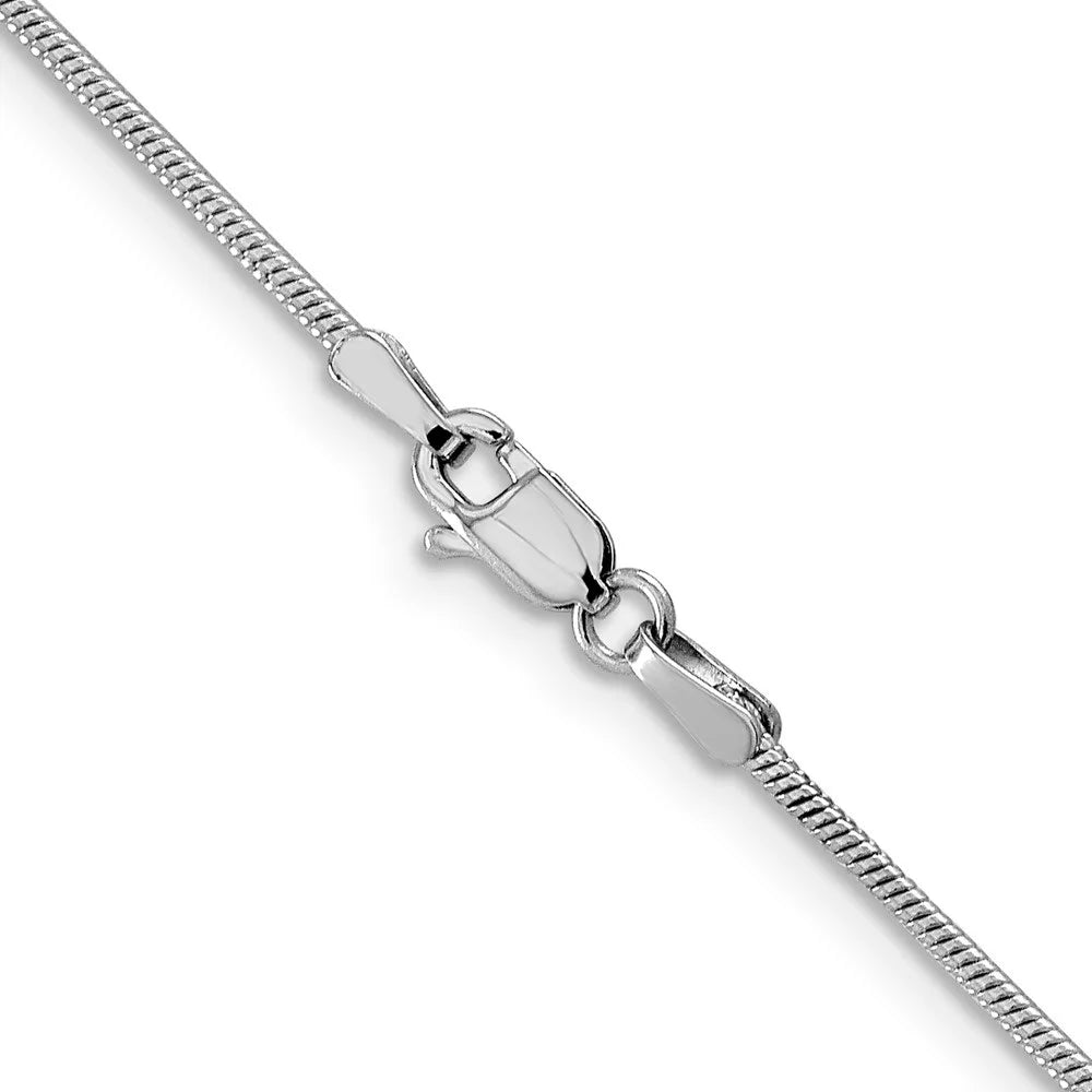 14K White Gold Snake Chain Necklace 18" S6743