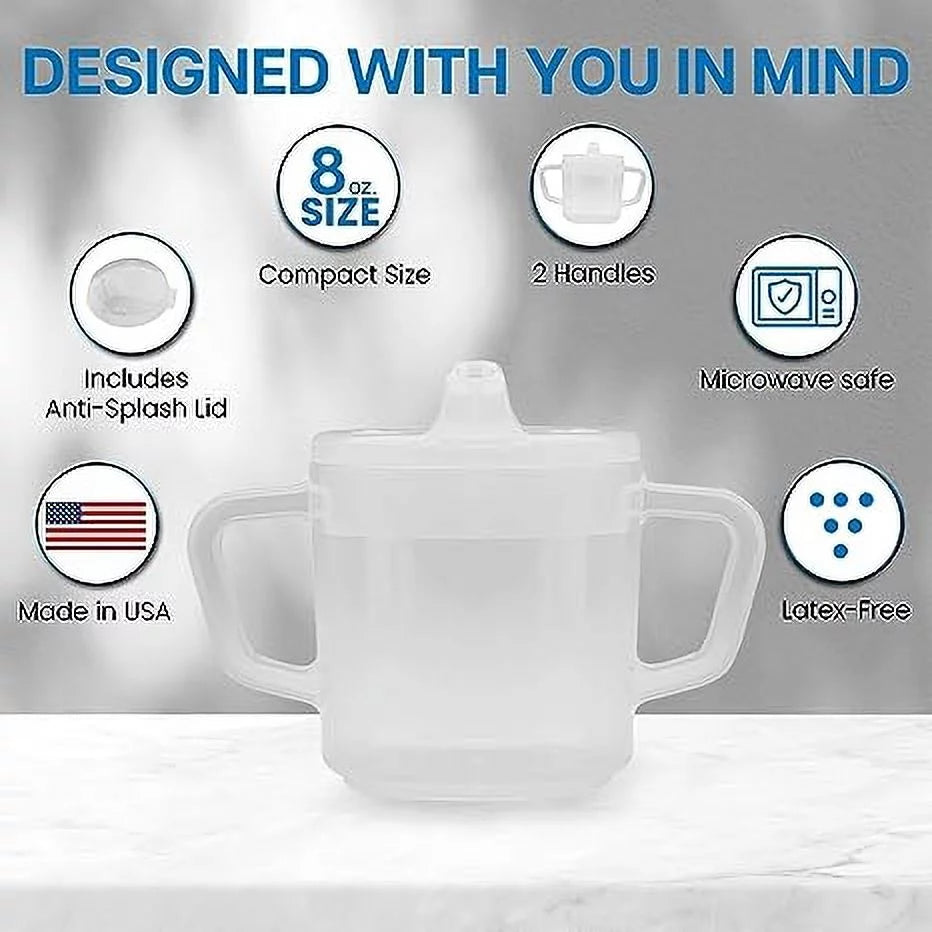 8 oz Adult Sippy Cup with 2 Handles H9545