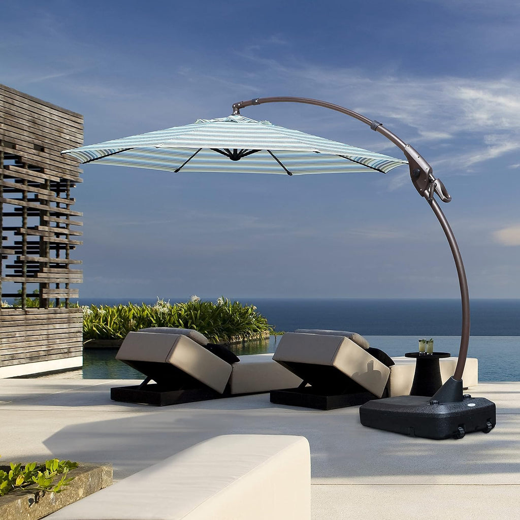 11 FT Curvy Aluminum Offset Cantilever Umbrella L593972