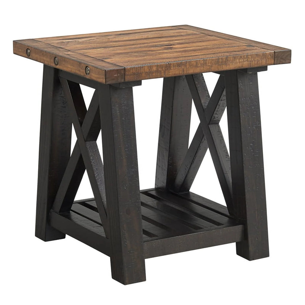 Black Solid Wood End Table Set of 2 H278837