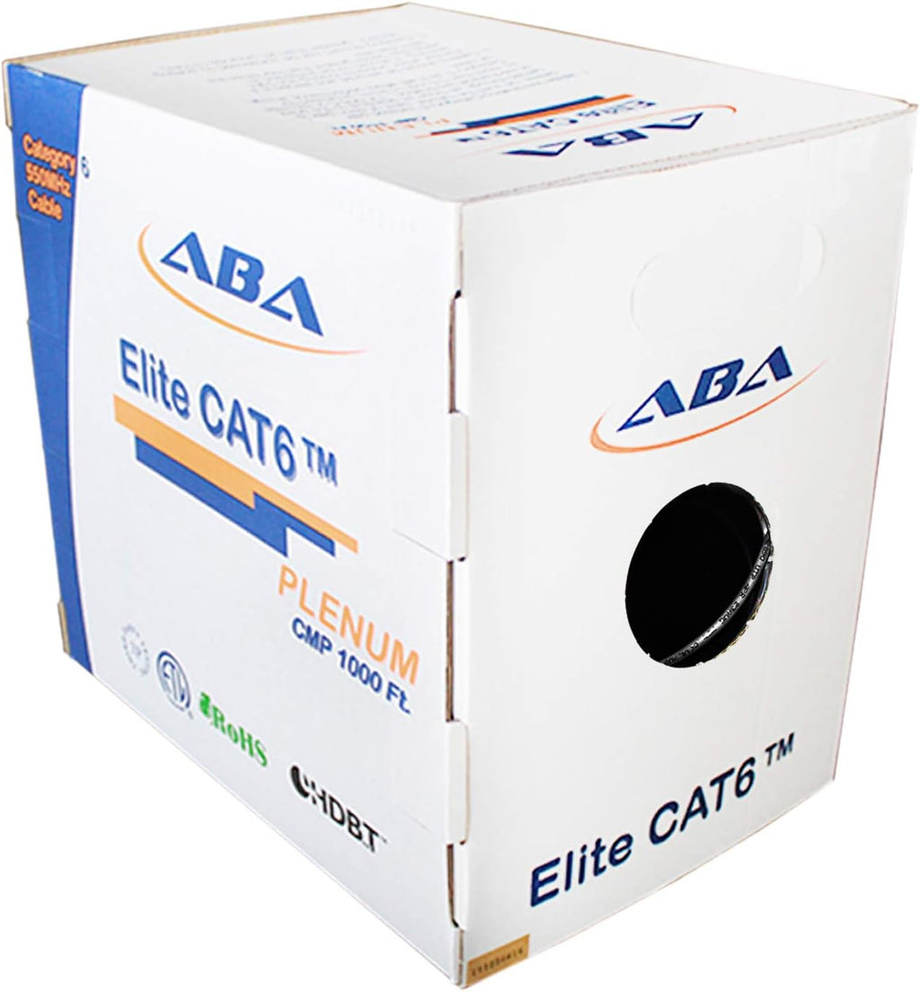 Green Plenum Ethernet Cable 1000ft UTP 23AWG Solid Bare Copper Y323