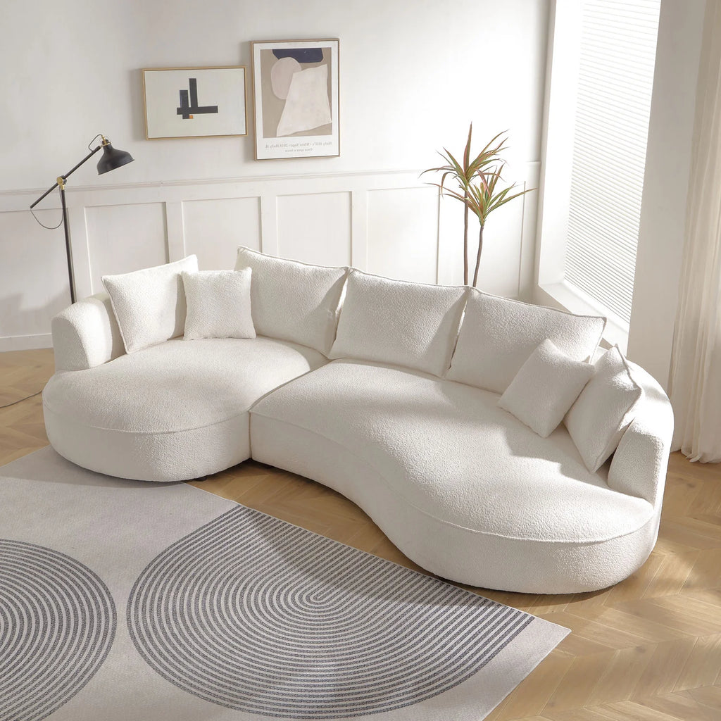 Modern Vintage Velvet Sectional Sofa with Chaise B920