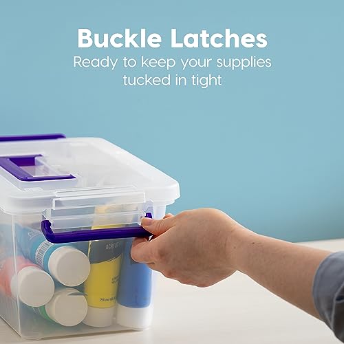 6 Pack Clear Plastic Storage Bins with Lids T790