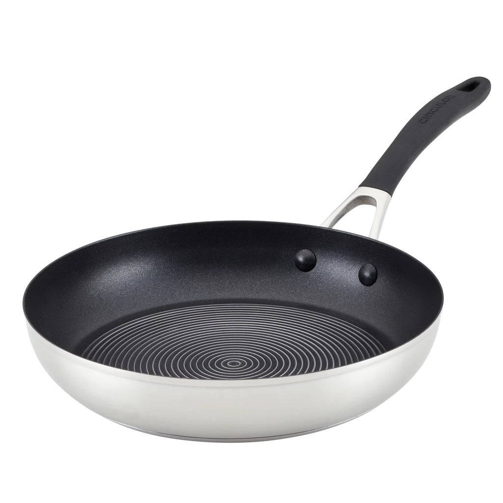 Silver Stainless Steel Skillet B7183