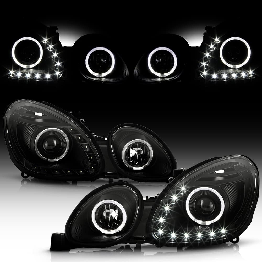 Black LED Projector Headlights H658313