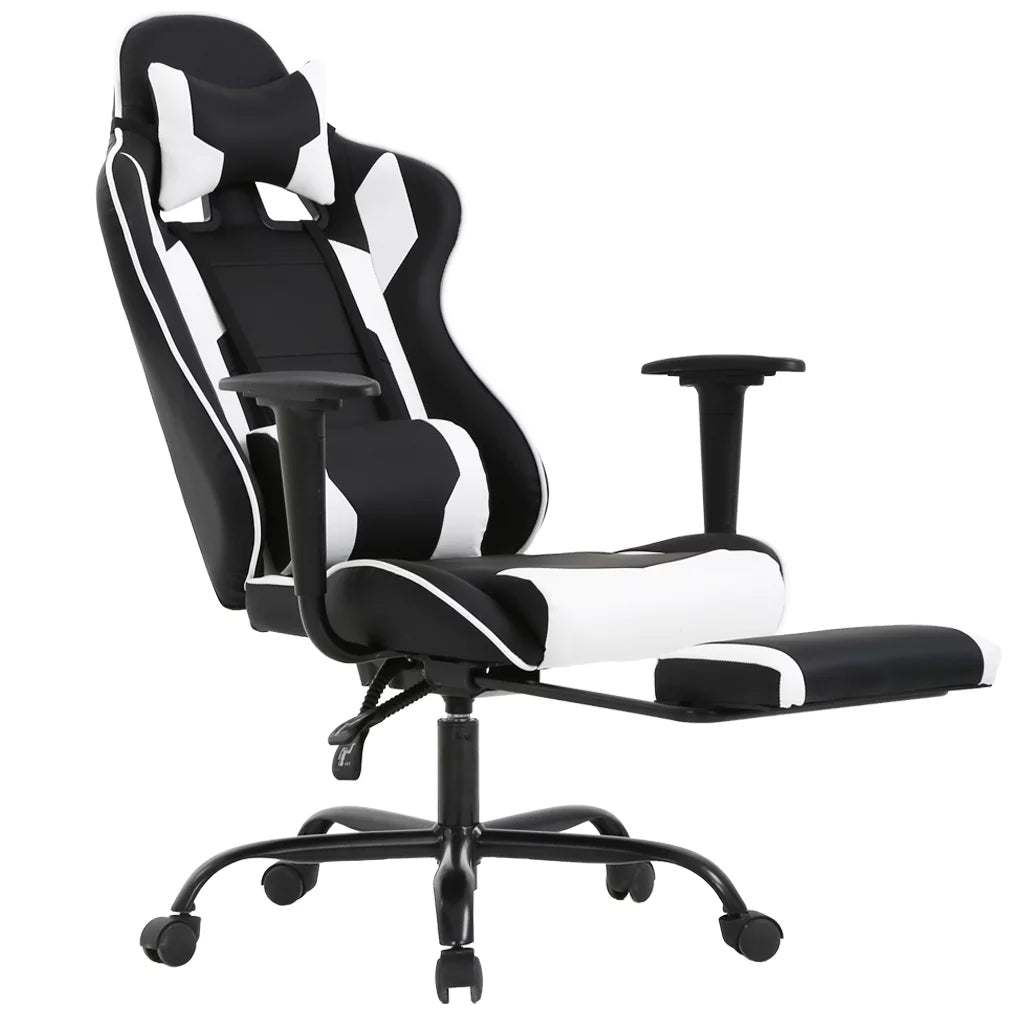 Black and White Ergonomic Swivel Gaming Chair E6677