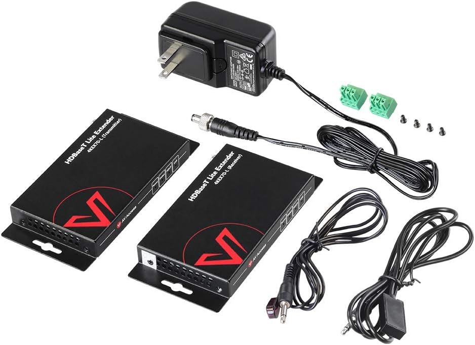 HDBaseT HDMI Extender Over Single Cat5e/6a/Cat7 Ethernet 4K@60Hz 130ft, PoE IR RS232 HDCP2.2, HDR, CEC, EDID Q387450