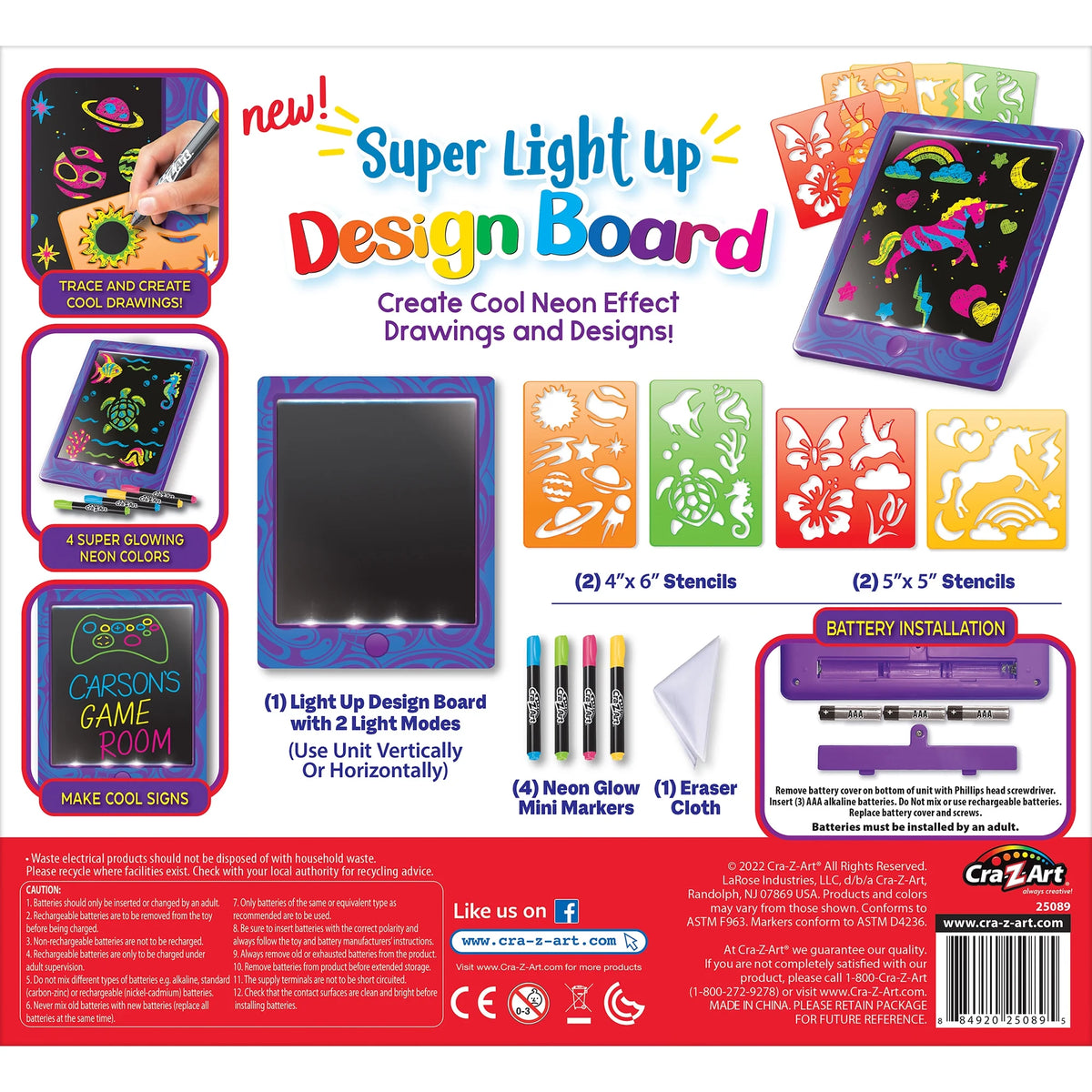 Super Light-Up Design Board Art Kit, 10 Pieces C9615