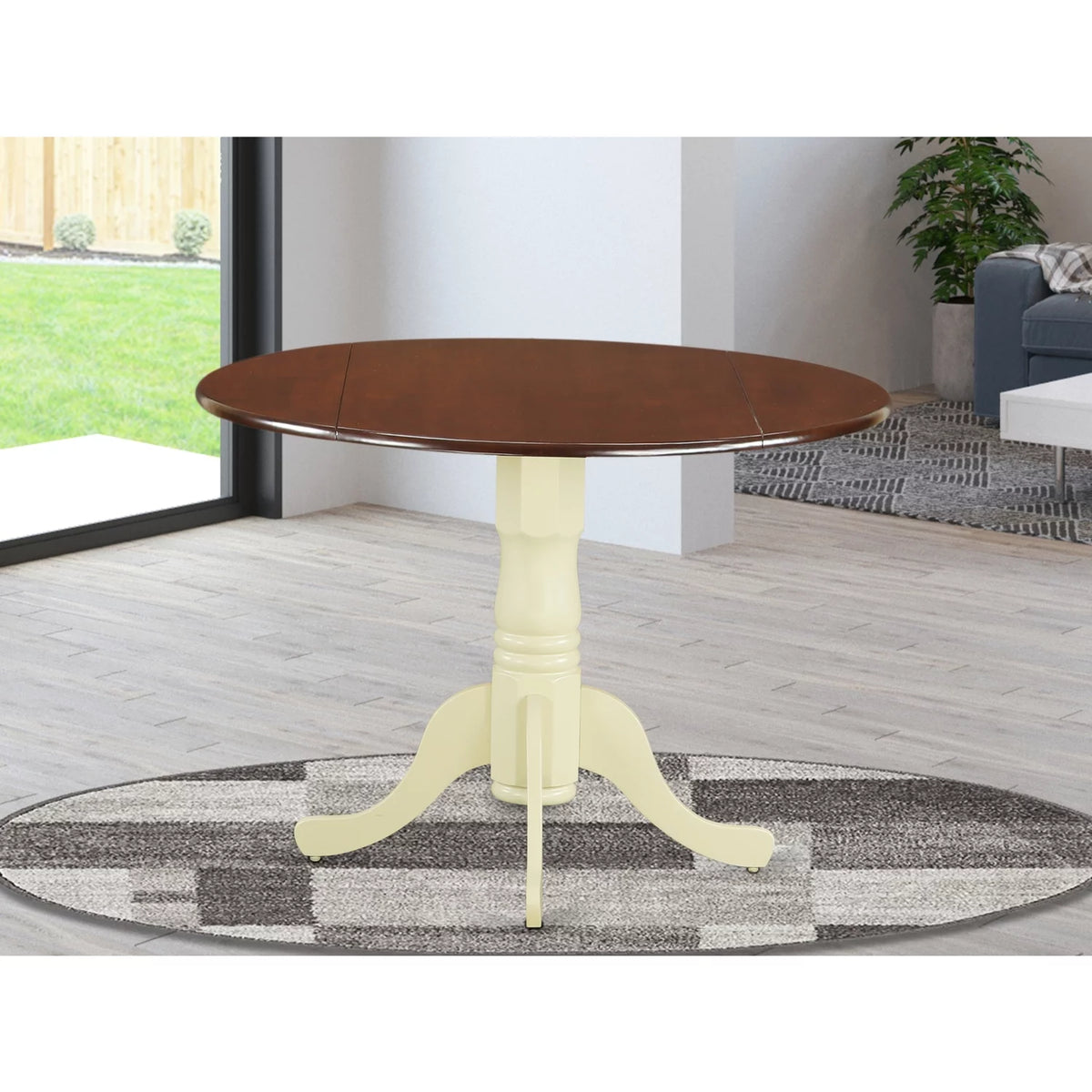 Wood Dining Table in Mahogany Cream E8192