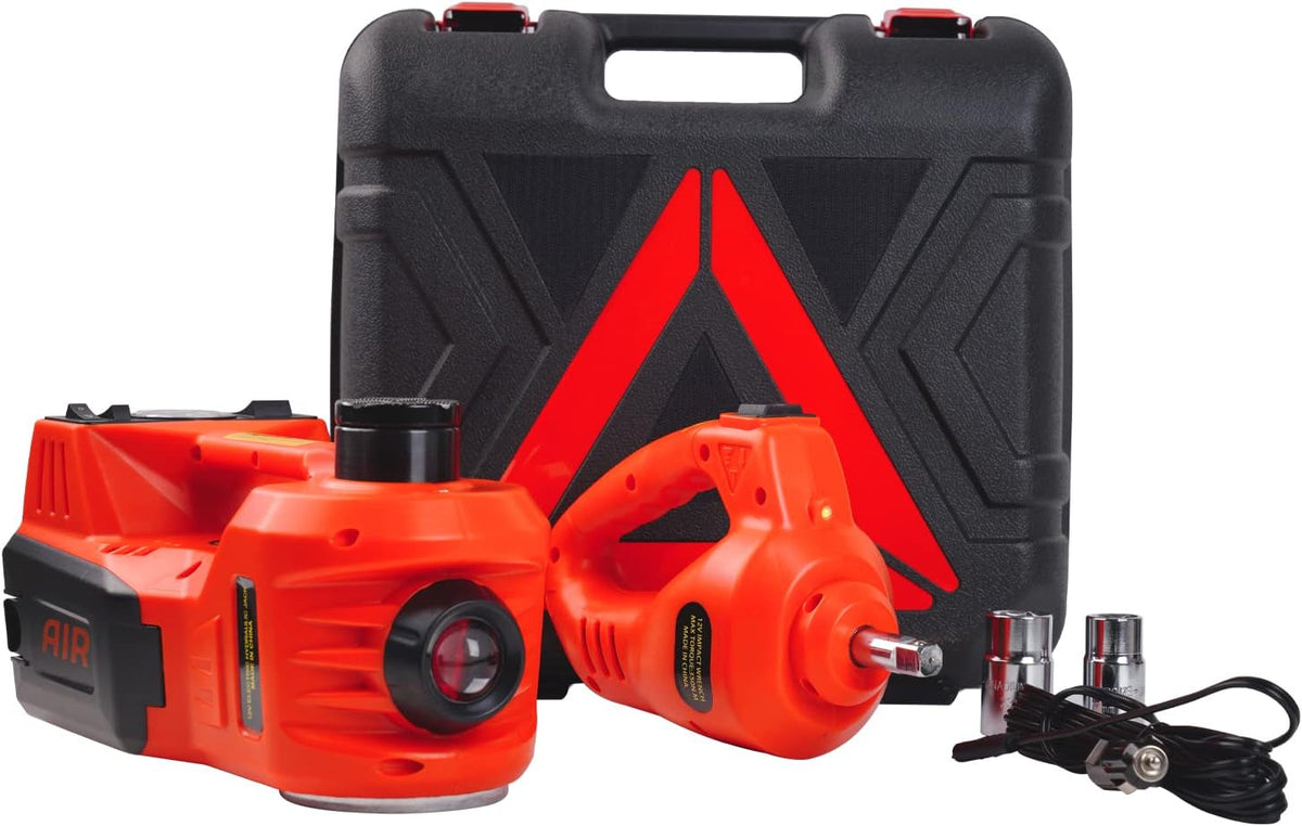 5 Ton Electric Car Jack with Integrated Tire Pump, Impact Wrench, LED Light Y467