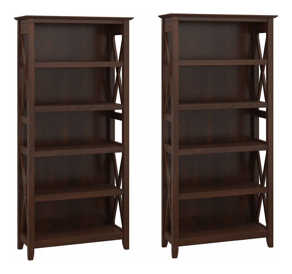 5 Shelf Bookcase Set in Bing Cherry R32796