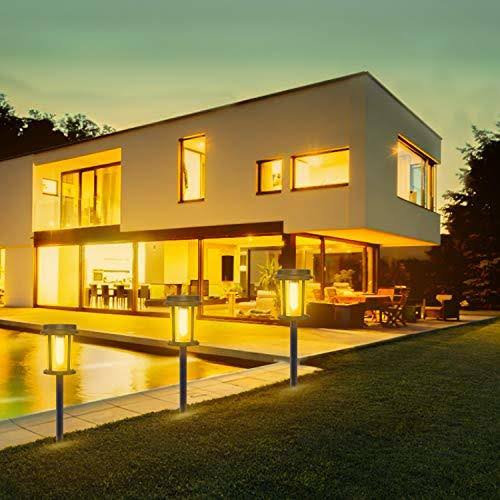 Warm Yellow Solar LED Pathway Lights Q1149