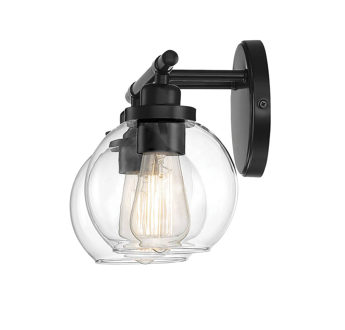 Matte Black 2 Light Bath U1277