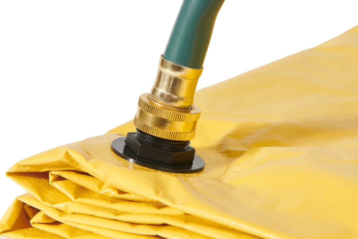 (2 Pack) 5' x 5' Heavy Duty Drain Tarp Yellow P25938
