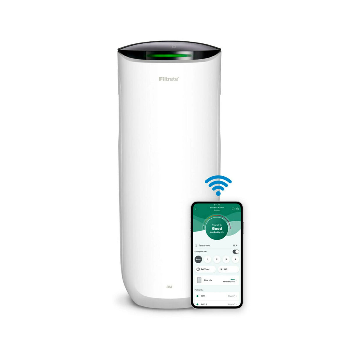 Large White Carbon True HEPA Air Purifier M7882