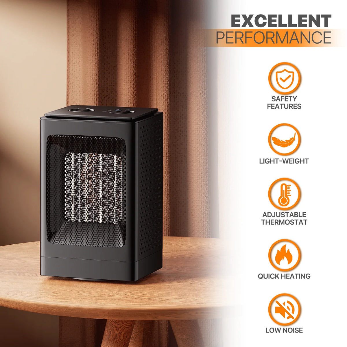 1500W PTC Portable Electric Space Heater Q3263