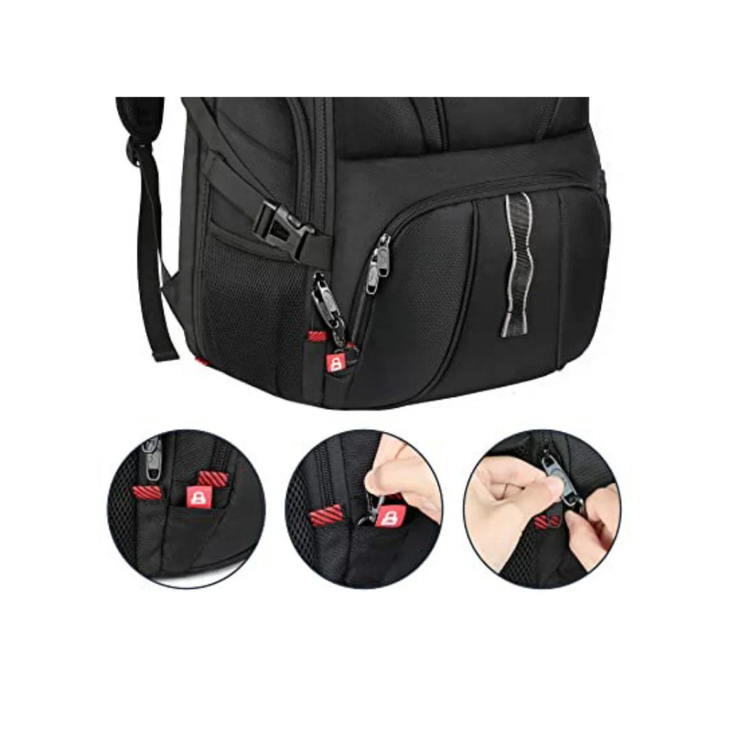 Black 45L Anti-Theft Travel Laptop Backpack V7266