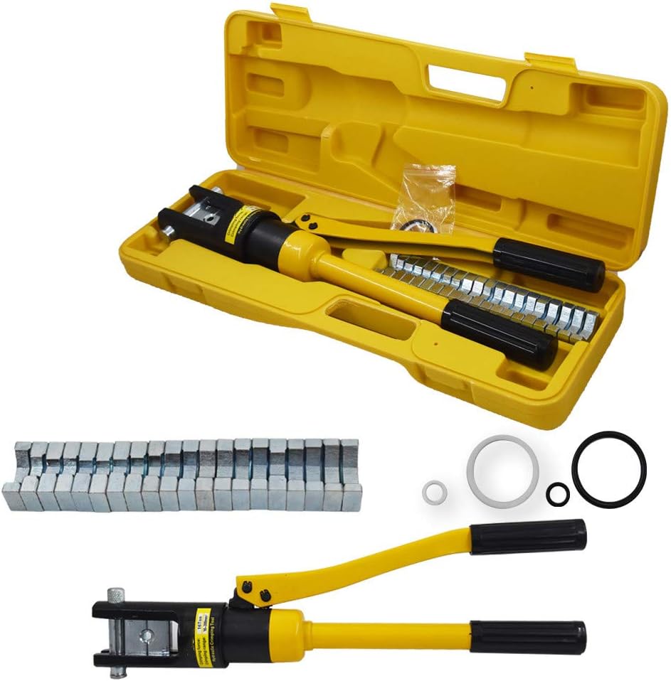 16 Ton Hydraulic Wire Crimper with 11 Dies N5679
