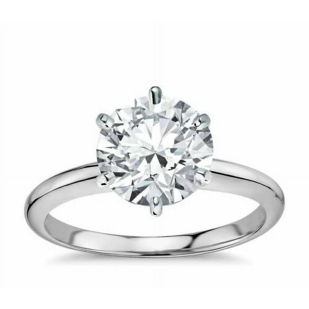 1CT Lab Grown Diamond Round Solitaire Ring 925 Sterling Silver K279