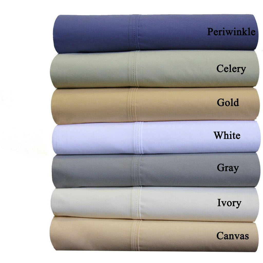 White Percale Sheets California King Z756